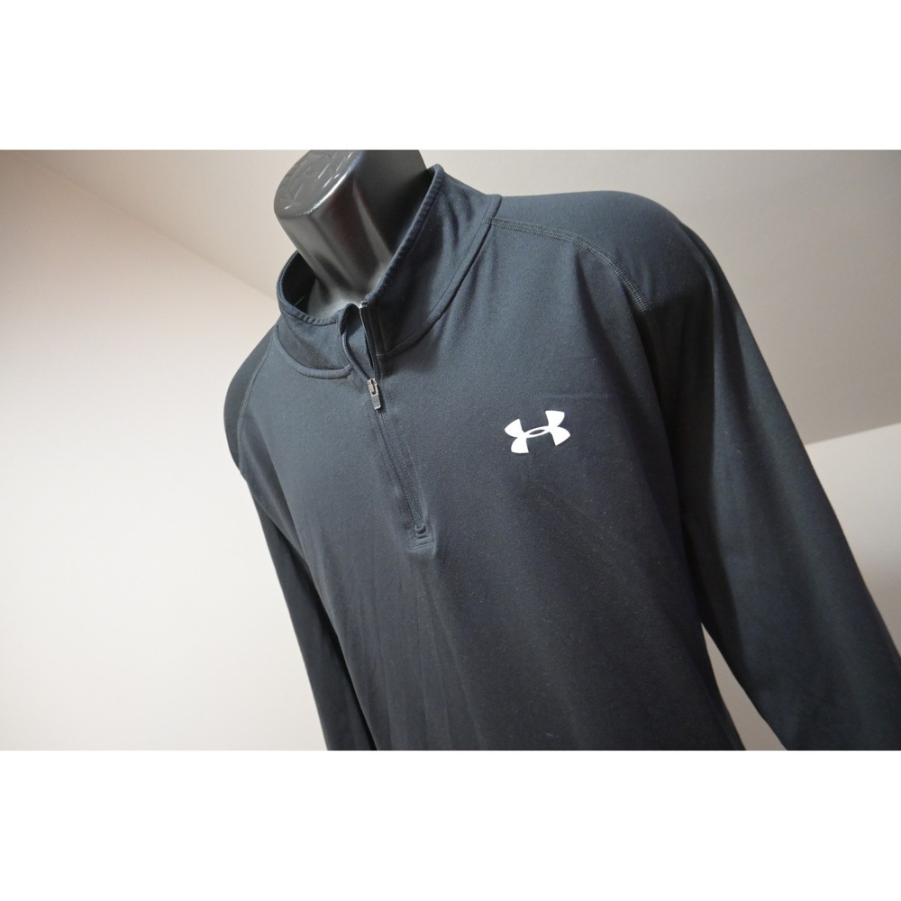 Under Armour Pullover Jacket Mens 3XL Black HeatGear 1/4 Zip Long Sleeve‎